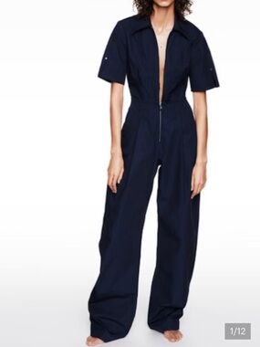 NWT GAP x Victoria Beckham Short-Sleeve Wide-Leg Jumpsuit - Large